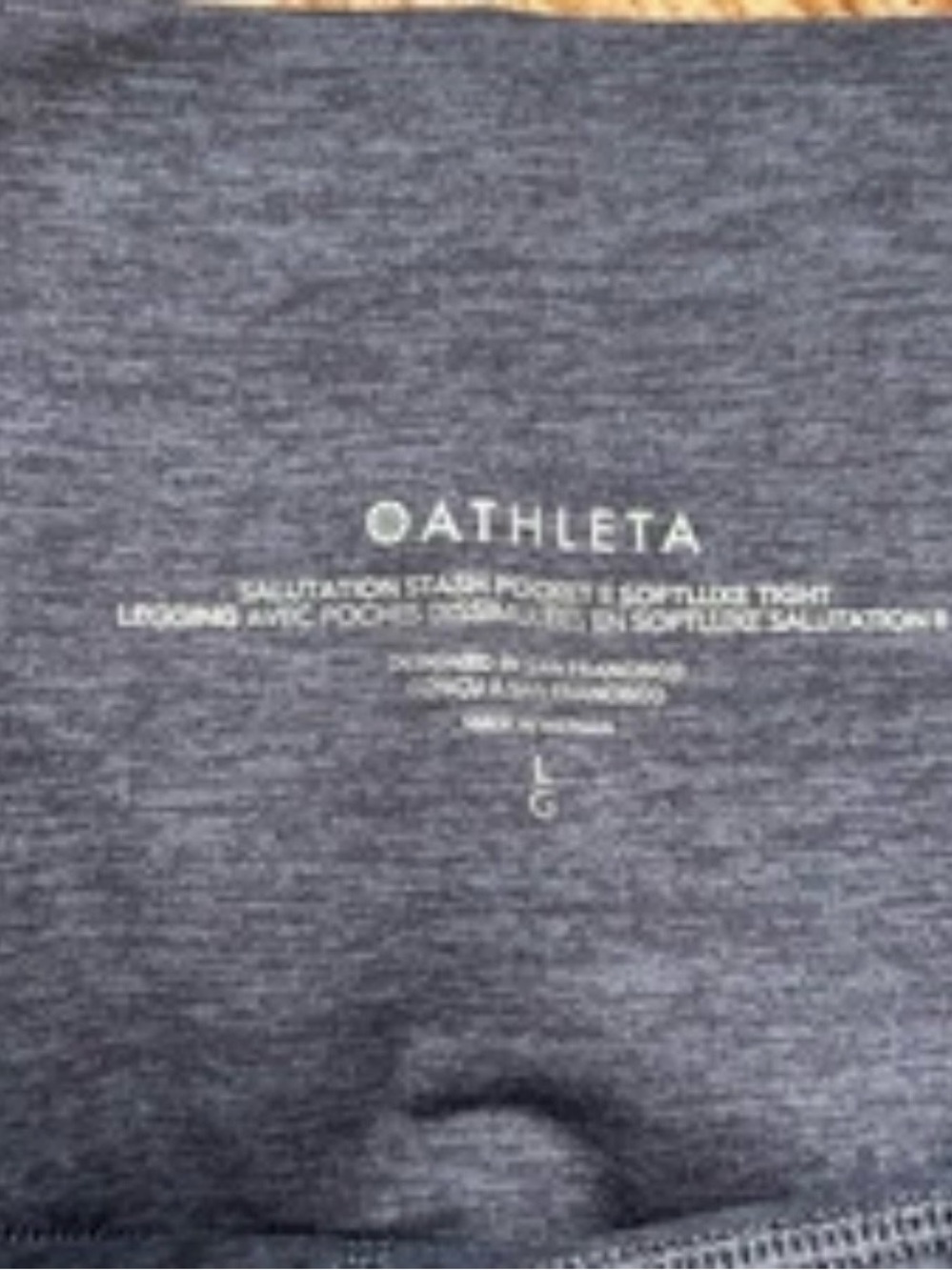 Athleta Salutation Stash II Textured Tights Large Thick Yoga Pilates lot of 2 - Picture 4 of 10